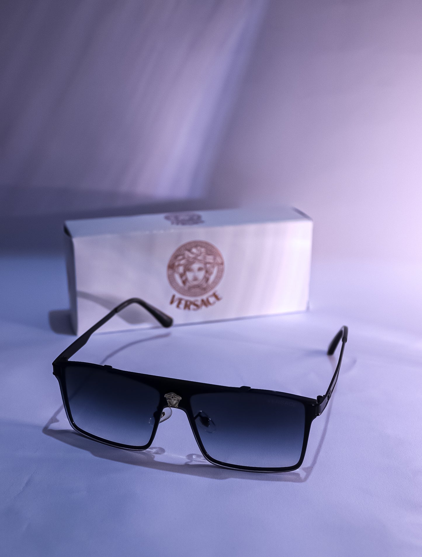 Versace Men's Luxury Gradient Square Sunglasses – Bold, Stylish, and Iconic