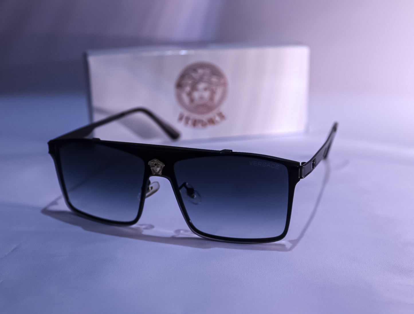 Versace Men's Luxury Gradient Square Sunglasses – Bold, Stylish, and Iconic